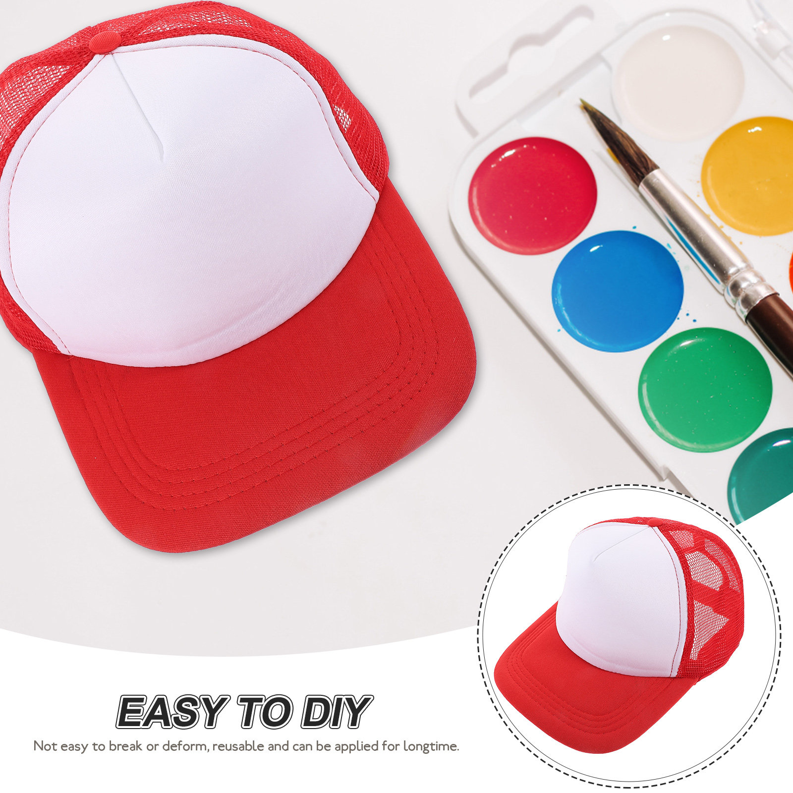 10Pcs Blank Baseball Caps Mesh - Hat Sublimation Blank 评论和价格